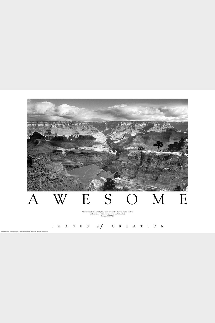 Awesome - Christian Poster showing Grand Canyon with Scripture