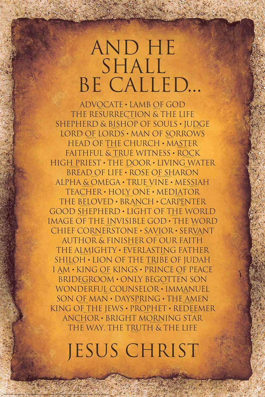 And He Shall Be Called - Names of Christ - Christian Poster